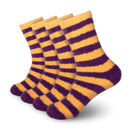 Team Spirit Striped Fuzzy Socks