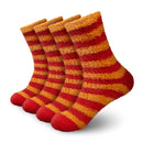 Team Spirit Striped Fuzzy Socks