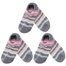 Women's Non-Slip Travel Footsie Slipper: 3 Pairs