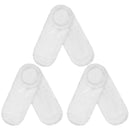 three pair white fuzzy slipper