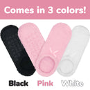 fuzzy travel slipper three colors black pink white