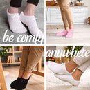 fuzzy travel slipper lifestyle photo