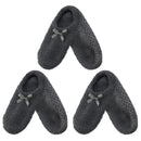 Women's Non-Slip Travel Footsie Slipper: 3 Pairs