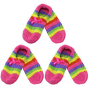 Women's Non-Slip Travel Footsie Slipper: 3 Pairs