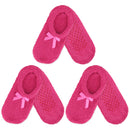 Women's Non-Slip Travel Footsie Slipper: 3 Pairs