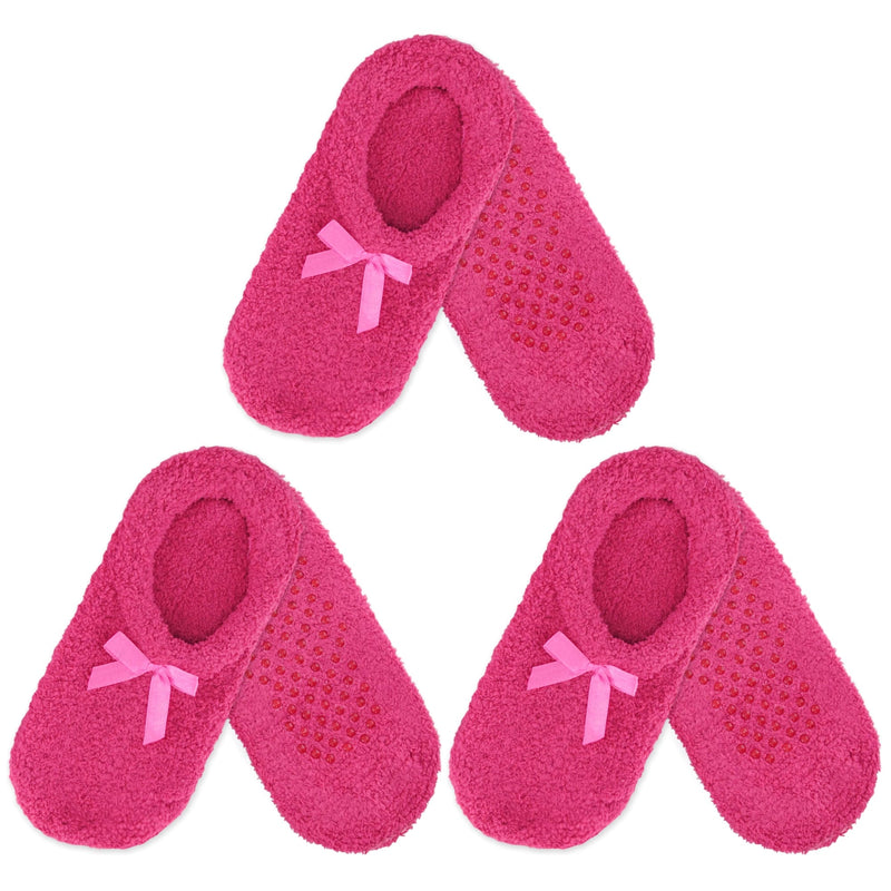 Women's Non-Slip Travel Footsie Slipper: 3 Pairs