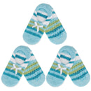 Women's Non-Slip Travel Footsie Slipper: 3 Pairs