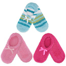Women's Non-Slip Travel Footsie Slipper: 3 Pairs