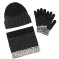 unisex winter beanie infinity scarf and glove set