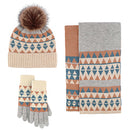 Unisex Winter Pom Pom Hat, Scarf and Glove Set