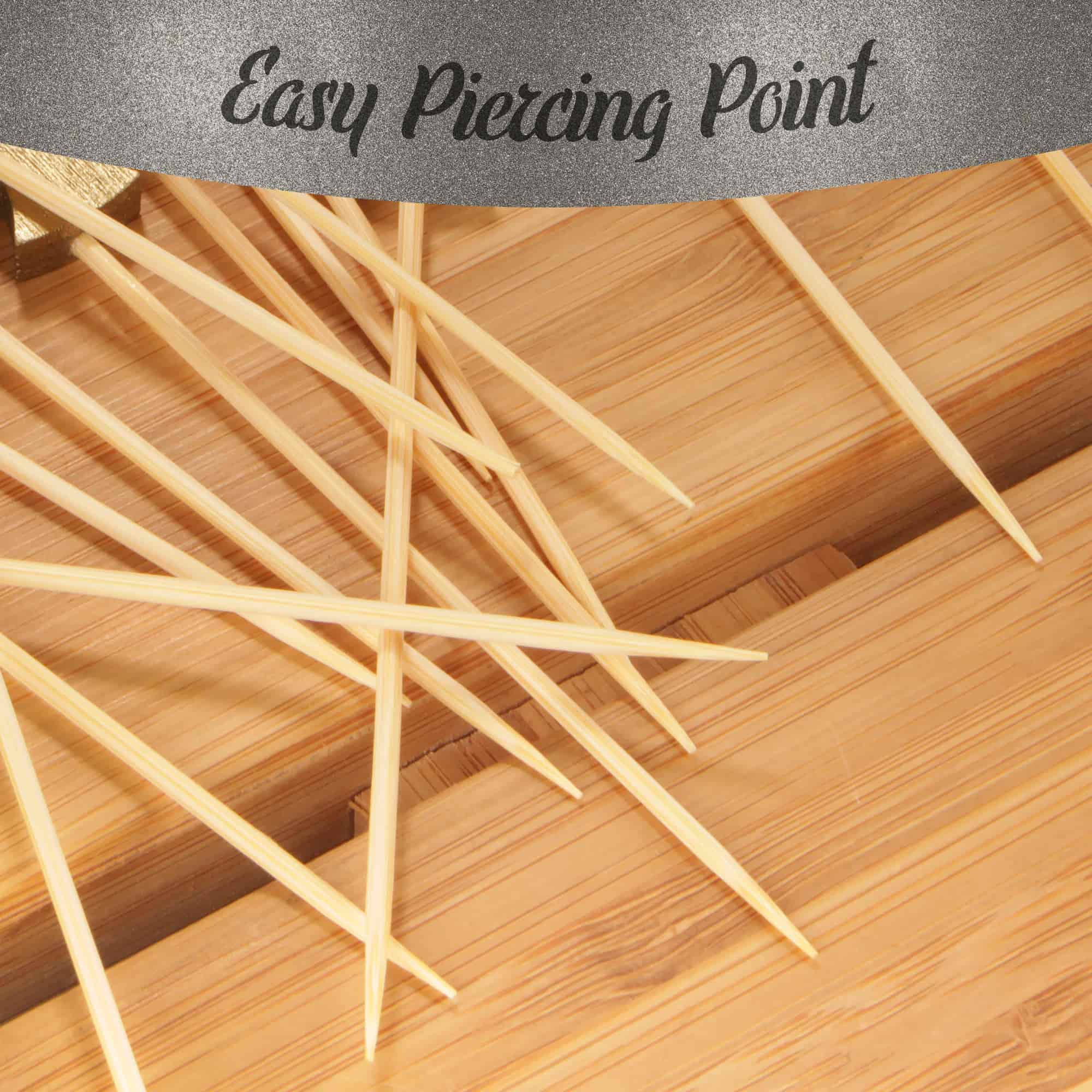 holiday 6 point star bamboo picks skewers food drink blue white gold silver easy piercing point sharp