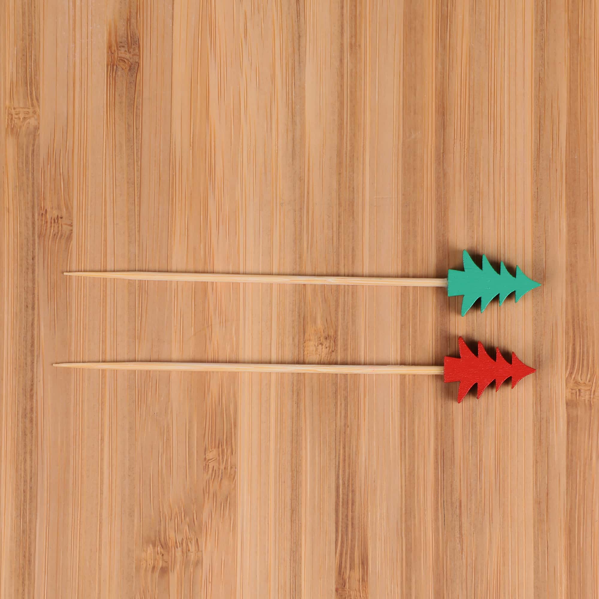 Evergreen Tree Bamboo Food Picks
