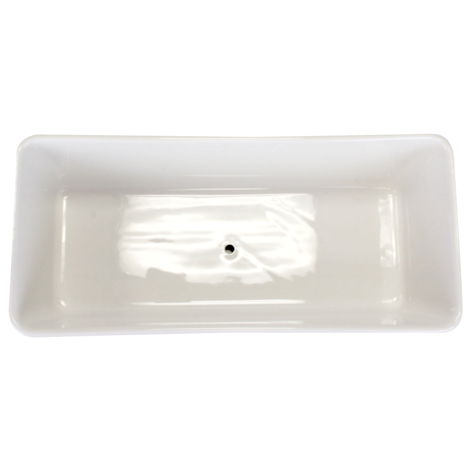 Small White Rectangular Succulent Plant Pot