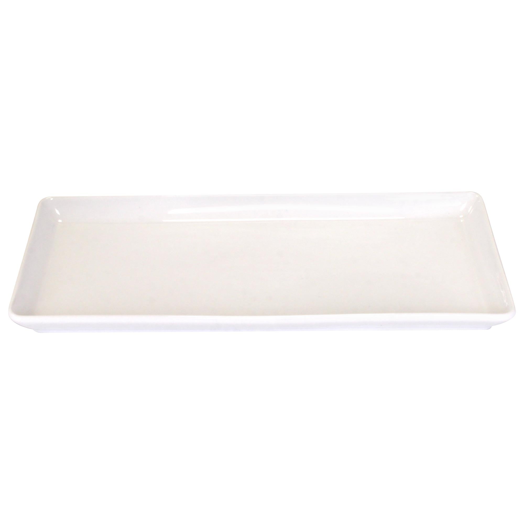 Small White Rectangular Succulent Plant Pot
