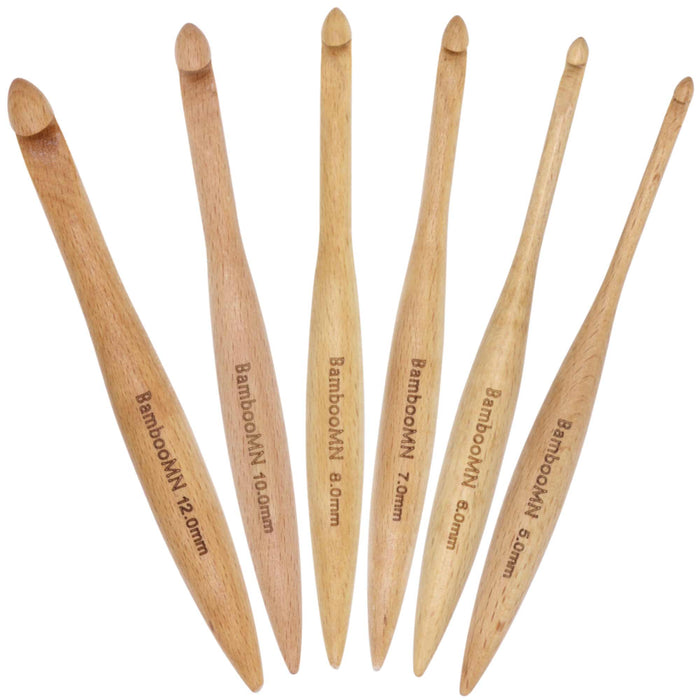 bamboomn Ergonomic Bamboo Crochet Hook