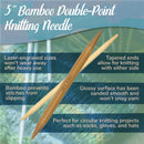 set of 15 bamboo knitting needles for easy and comfortable knitting
