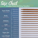 set of 15 bamboo knitting needles for easy and comfortable knitting