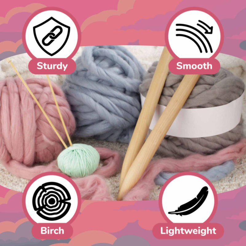 Jumbo Bamboo Knitting Needles