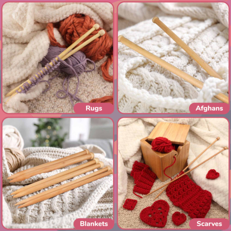 Jumbo Bamboo Knitting Needles