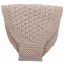 white knit headband with ear warmer