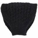black knit headband with ear warmer
