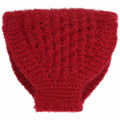 red knit headband with ear warmer