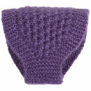 purple knit headband with ear warmer