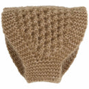 brown knit headband with ear warmer