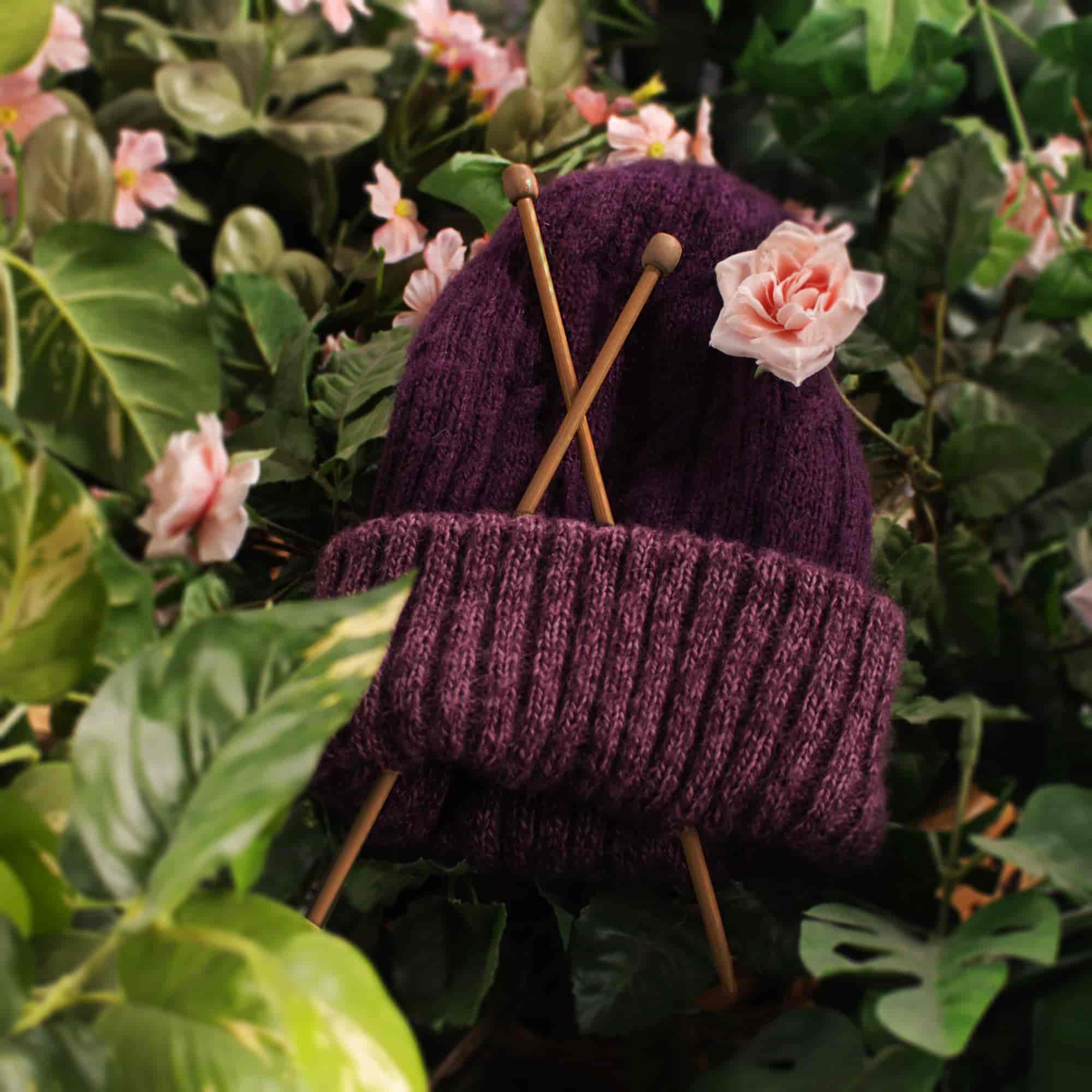 single point bamboo knitting needles woven hat