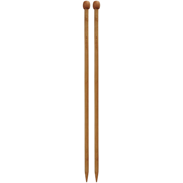 Prym Bamboo Knitting Needles US 15 (10mm) - 2 Count Single Point Natural