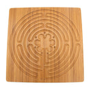 Bamboo Finger Labyrinth 12.5" x 12.5" Square 7 and 11 Circuit Cretan and Chartres Style