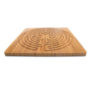 Bamboo Finger Labyrinth 12.5" x 12.5" Square 7 and 11 Circuit Cretan and Chartres Style