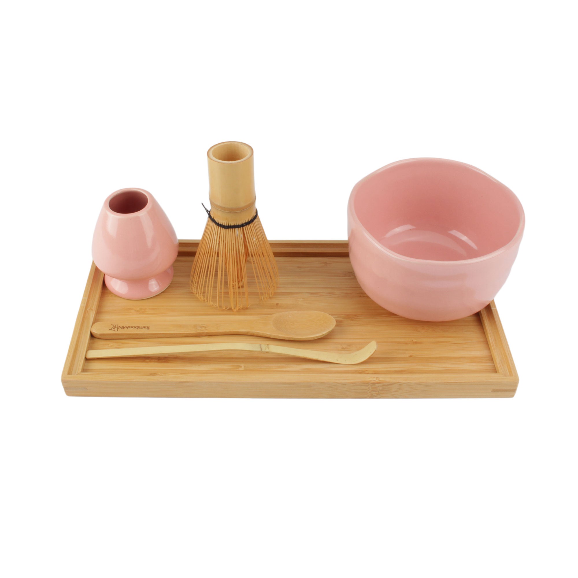 Matcha Bowl Set with Bowl, Rest, Tea Whisk, Chashaku, Tea Spoon & Tray