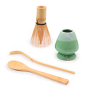 Matcha Green Tea Whisk Set - Whisk + Scoop + Tea Spoon + Whisk Holder