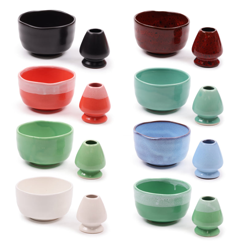 matcha bowl and holder all colors