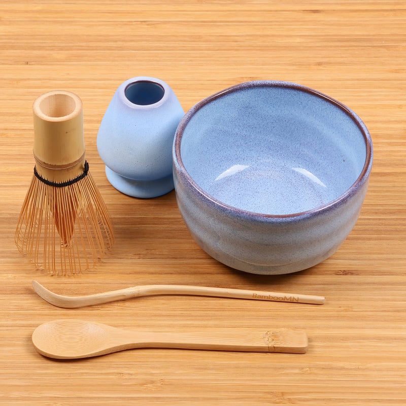 Matcha Bowl, Rest, Tea Whisk, Chashaku, & Tea Spoon Set