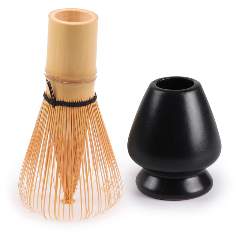 Matcha Tea Whisk Set - Bamboo Chasen and Whisk Holder Rest Set