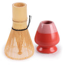 Matcha Tea Whisk Set - Bamboo Chasen and Whisk Holder Rest Set