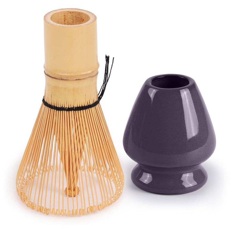 Matcha Tea Whisk Set - Bamboo Chasen and Whisk Holder Rest Set