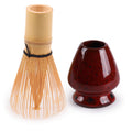 Matcha Tea Whisk Set - Bamboo Chasen and Whisk Holder Rest Set