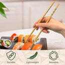 Floral Print with Gold Stripes Chopsticks