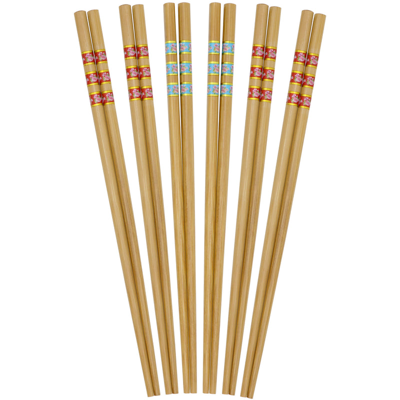 Floral Print with Gold Stripes Chopsticks