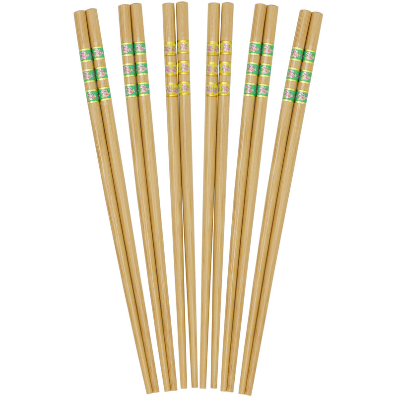 Floral Print with Gold Stripes Chopsticks