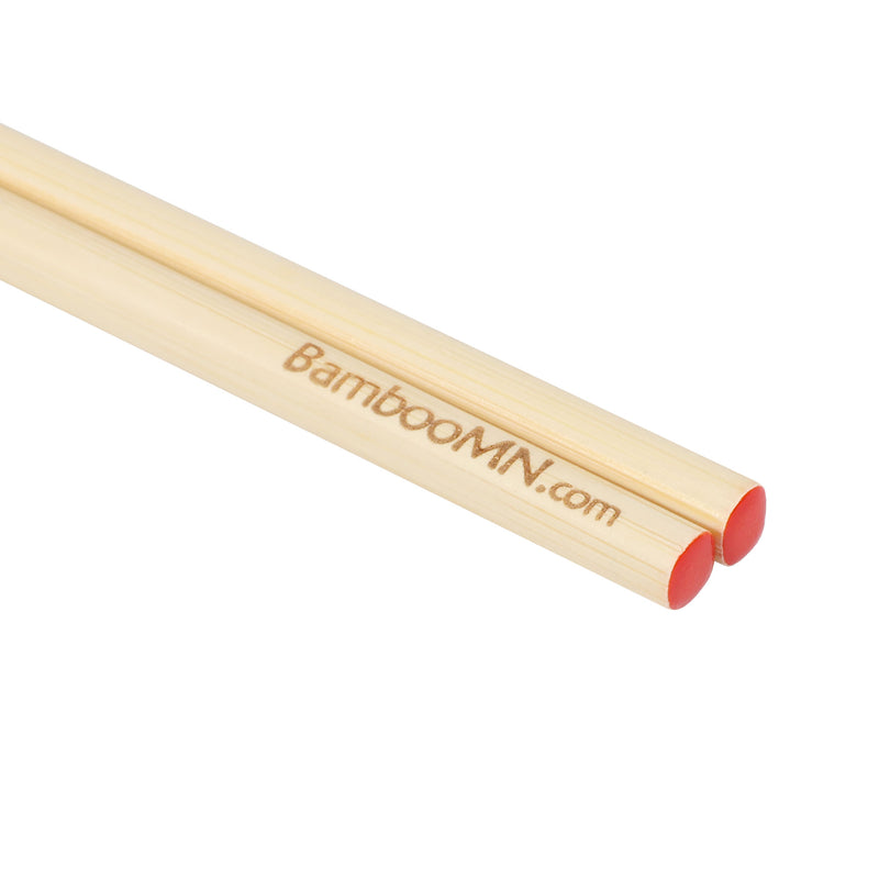 Premium 10" Red Dot Bamboo Chopsticks