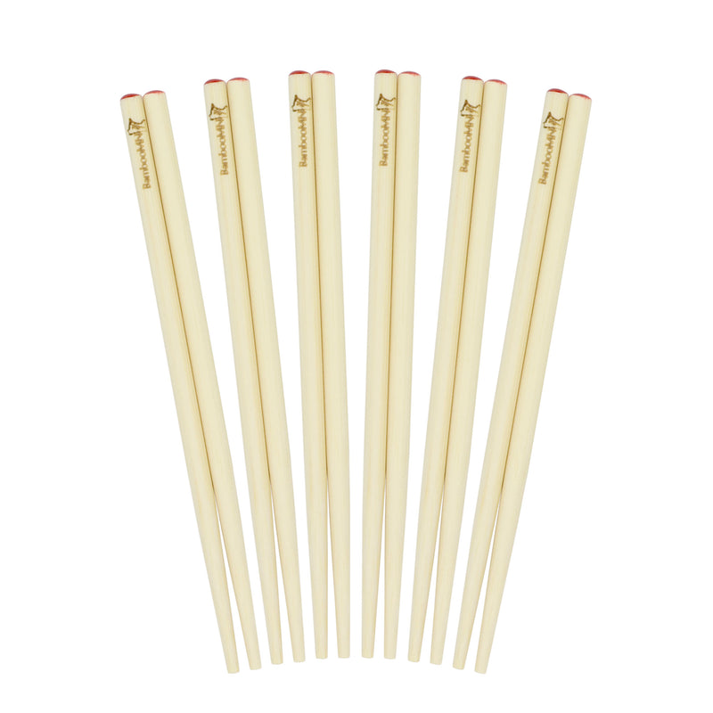 5.9" Red Dot Bamboo Chopsticks