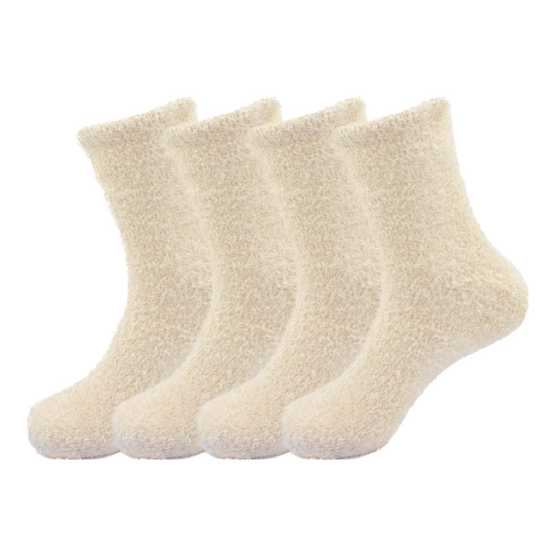 white featherlight fuzzy socks