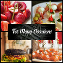 bamboo green knot pick skewer strawberries cheese appetizers charcuterie black hamburger cheeseburger salmon bites sushi