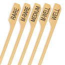 steak label bamboo paddle picks assorted
