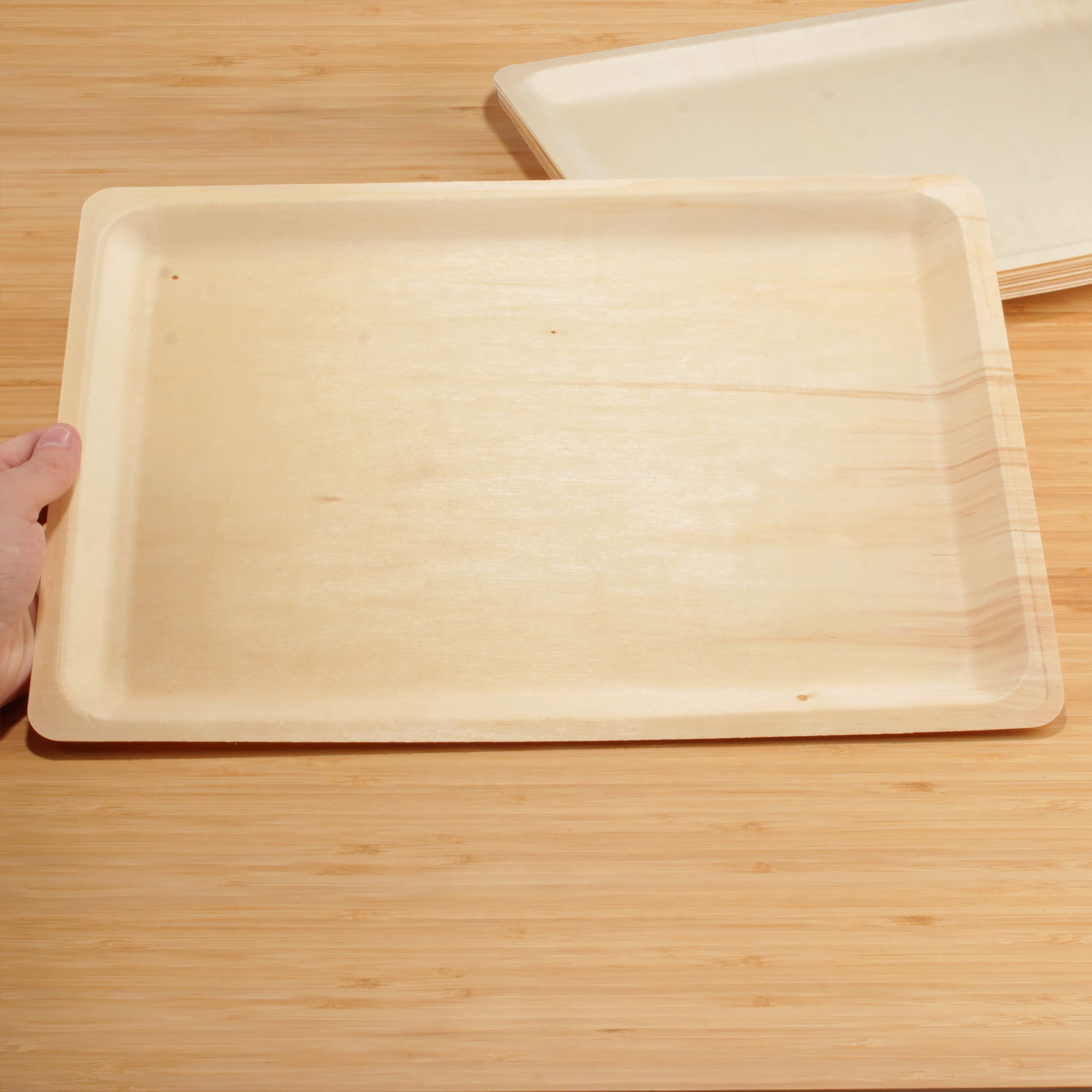 Wood Rectangle Plates