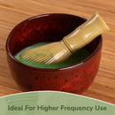 plastic matcha tea whisk red bowl higher frequency use